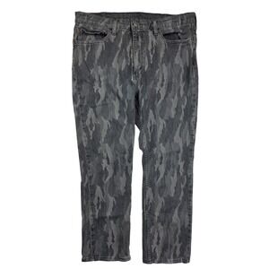 Levi's 511 Slim Fit Slate Gray Camo Tapered Leg Jeans Men's Size 36x27 Altered